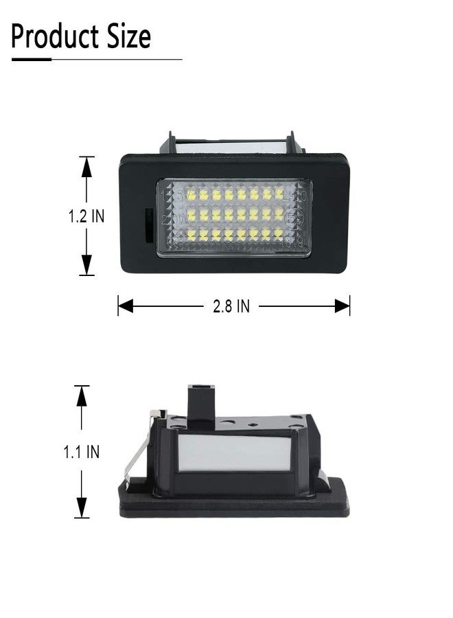 Gempro مصباح لوحة ترخيص Gempro، قطعتان من مصابيح LED للوحة الترخيص لسيارات أودي A1 A4 A5 A6 A7 S5 Q5 RS5 TT TTRS، يعمل بـ 24 مصباح LED أبيض زينون SMD - Image 4